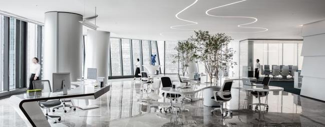 合肥小面积现代办公室装修设计方案效果图-合肥博妍装饰公司