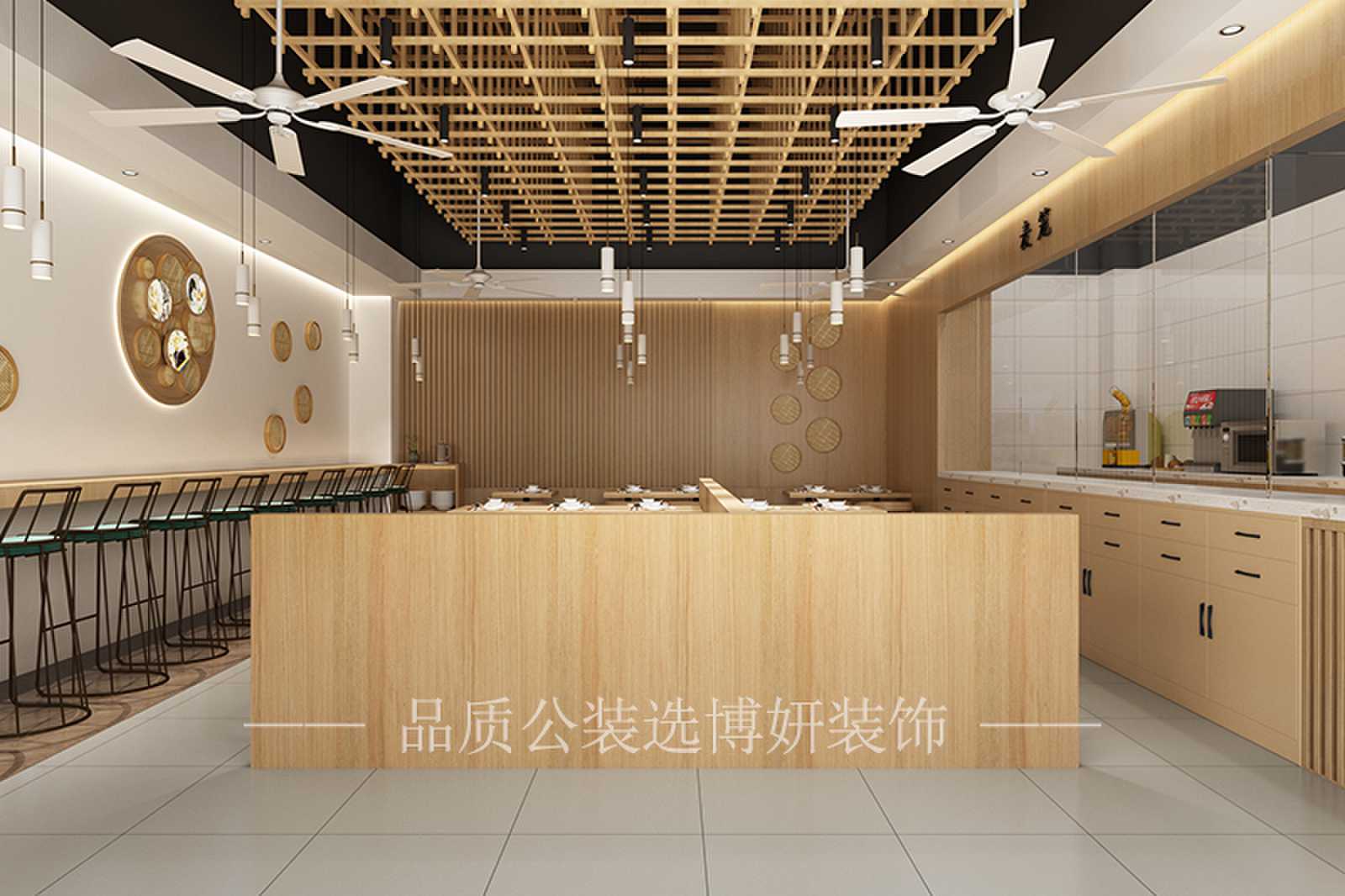 饺子馆装修效果图来自于博妍装饰，选择博妍选择放心