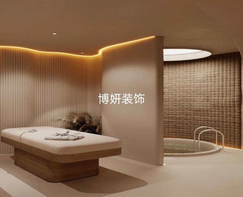 合肥美容院装修设计 | 侘寂风疗愈空间 在曲线与暖光中重构身心松弛感