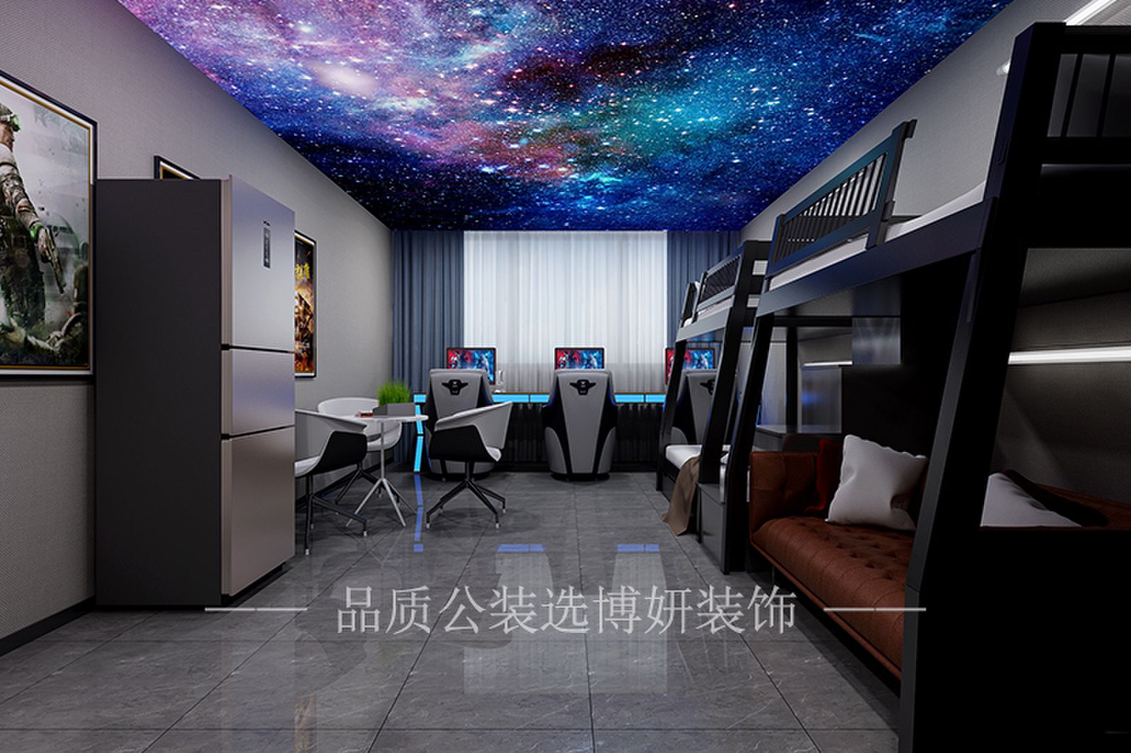 合肥电竞酒店装修效果图,电竞酒店装修设计,合肥电竞酒店设计