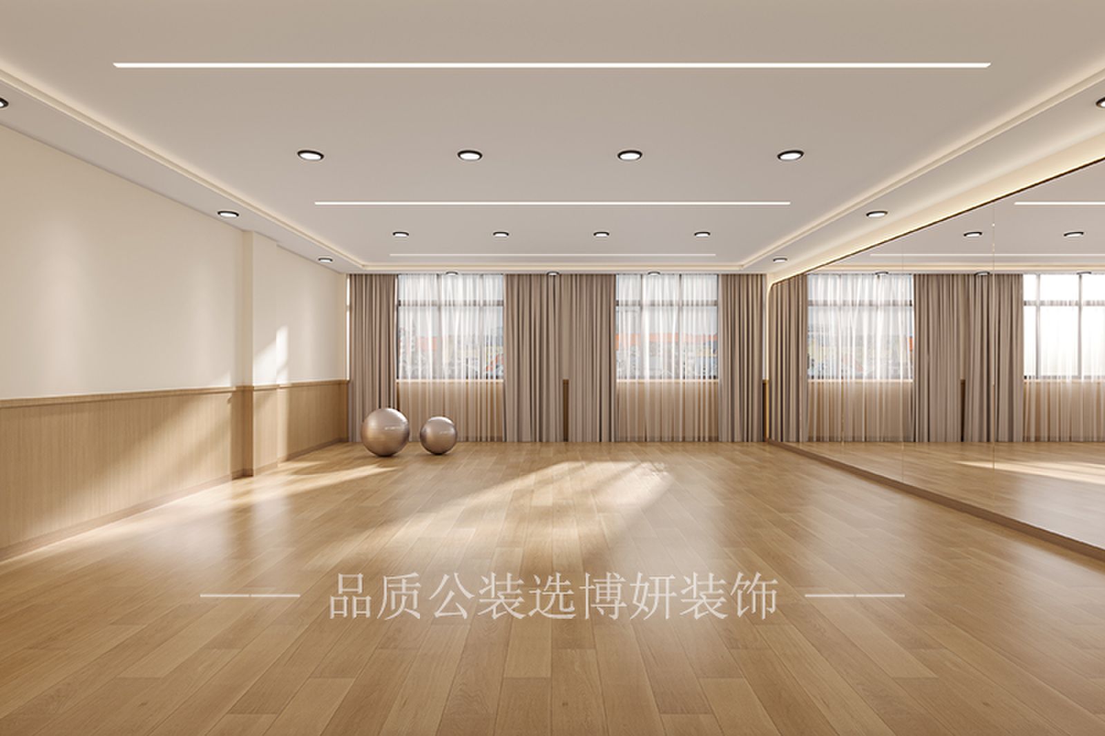 合肥舞蹈房装修效果图,舞蹈房装修设计,合肥舞蹈房设计