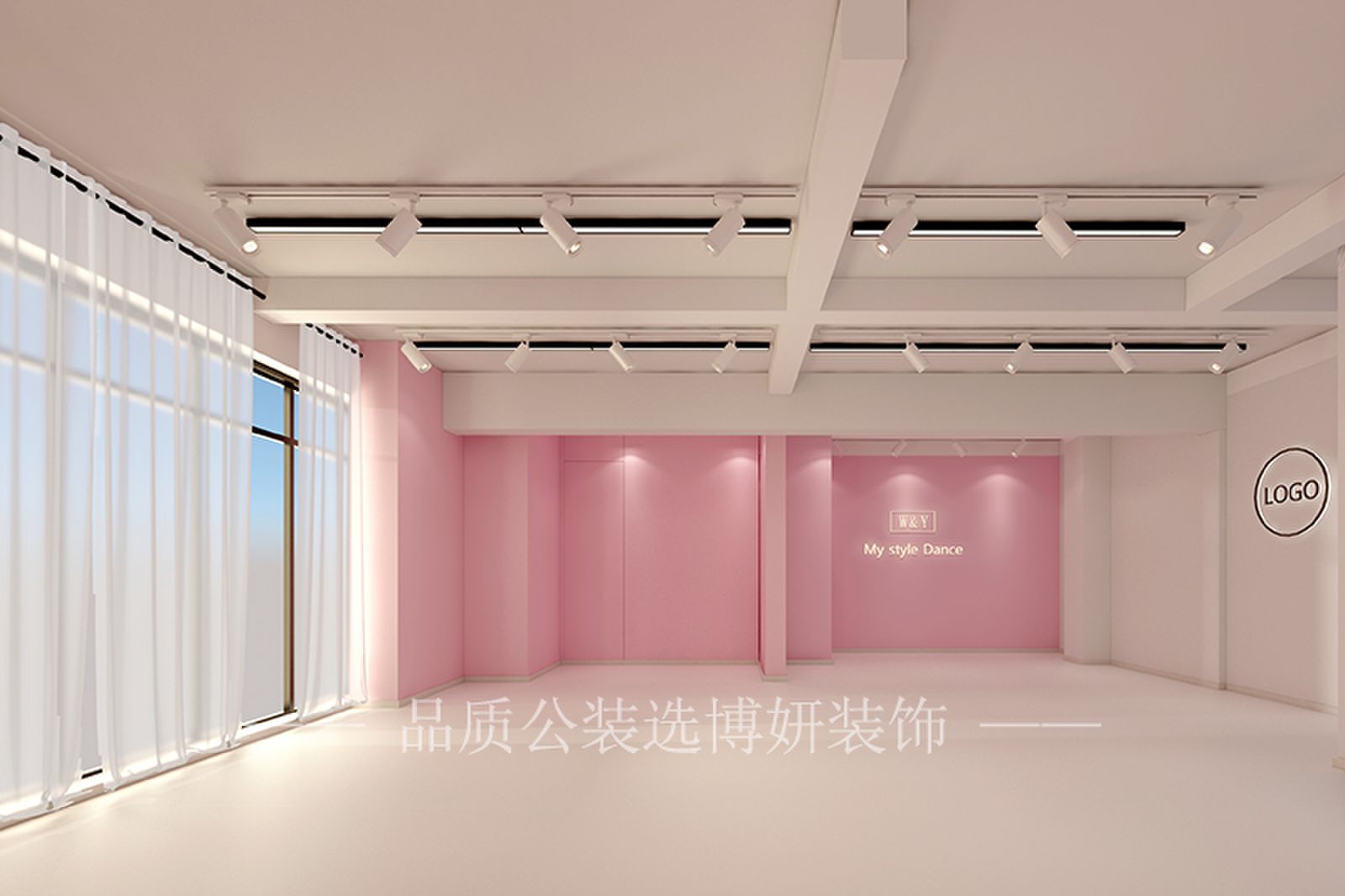 合肥舞蹈房装修效果图,舞蹈房装修设计,合肥舞蹈房设计